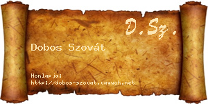 Dobos Szovát névjegykártya